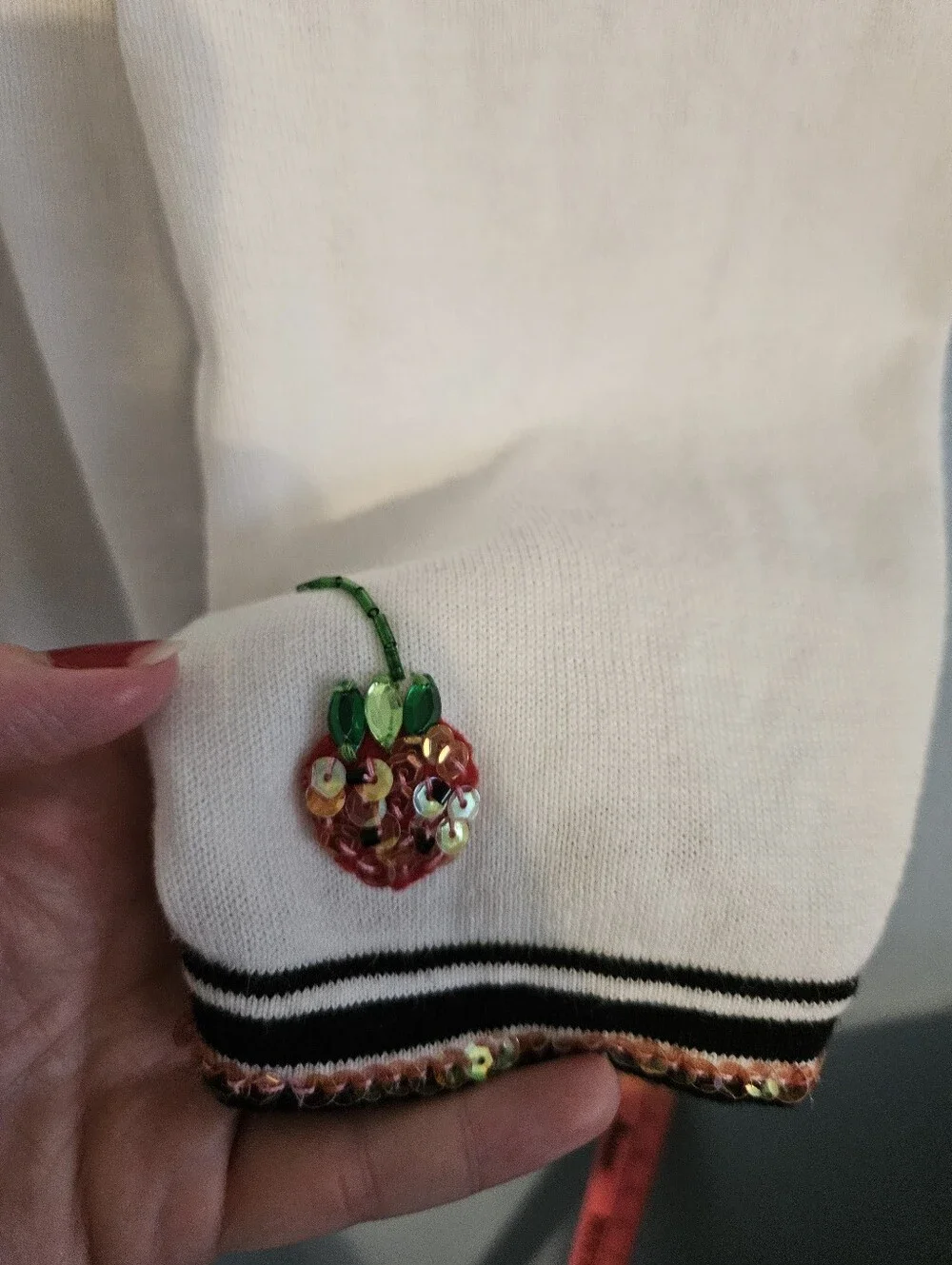 Jack B. Quick White Embellished Flamingo Cardigan